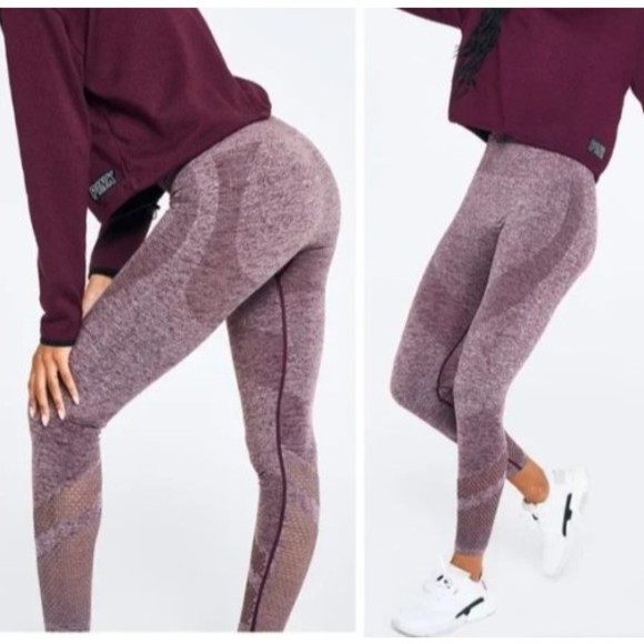 PINK Victoria's Secret - Purple Seamless High Rise Leggings -Small - Picture 1 of 14